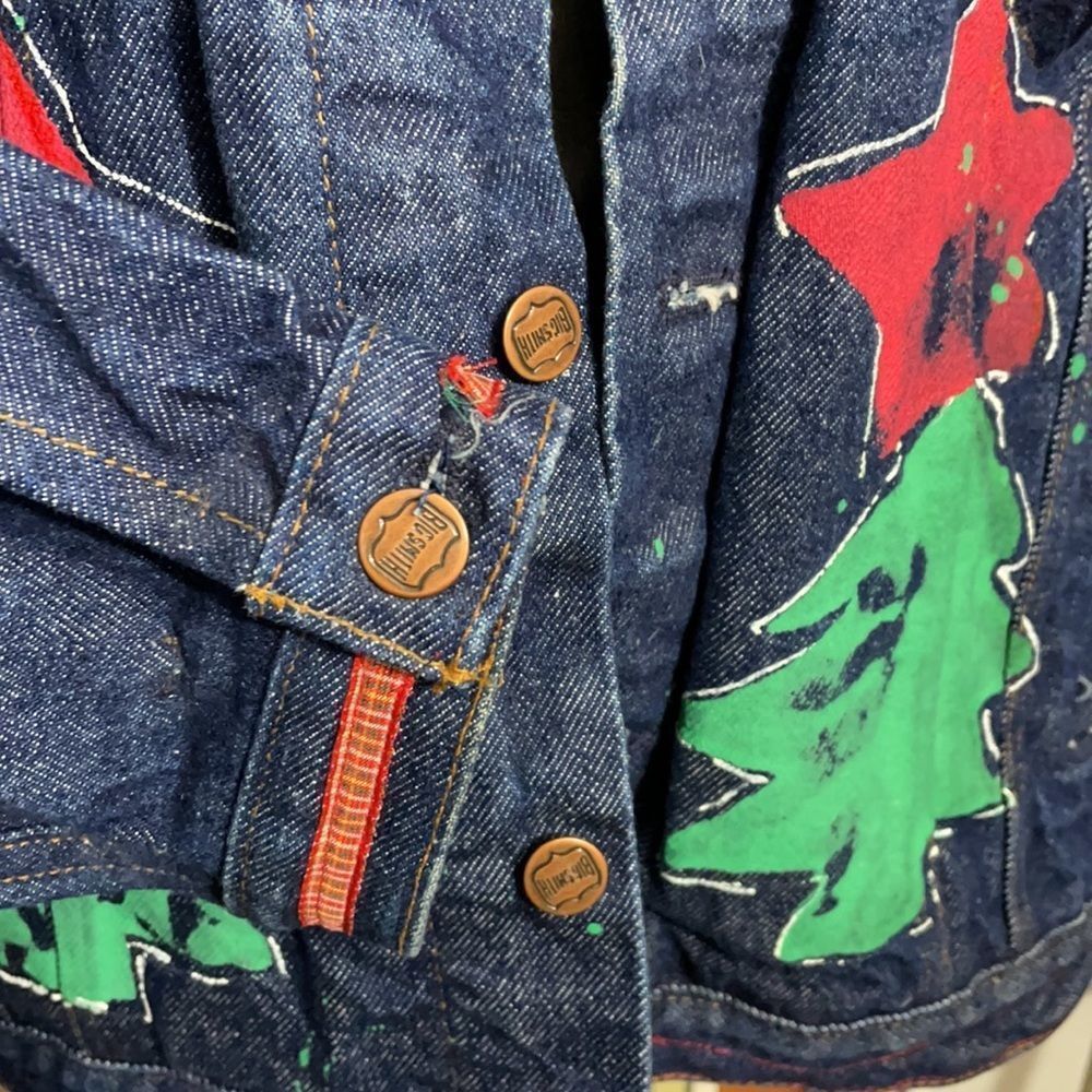 HOLLEYHOUSE Christmas Jean Jacket Sz L - Picture 6 of 12